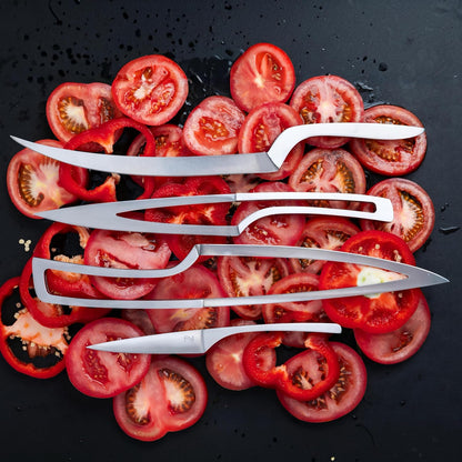 Magnetic Kitchen Knife Set - 4 Piece VG10 High Carbon Stainless Steel Kitchen Knives with Space-Saving Nesting Design & Magnetic Block - Ultra Sharp Professional Chef Knife Set
