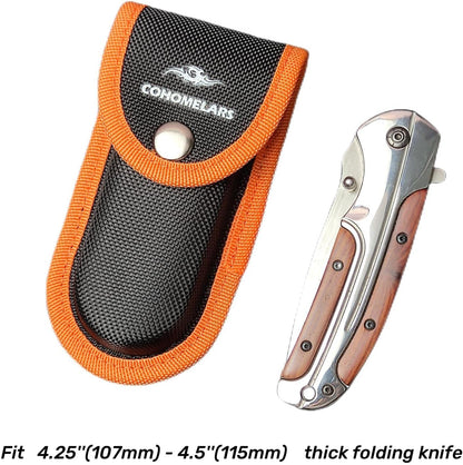 Nylon Sheath for 4''-4.25'' Multitool Knife,Horizontally Carry Knife Pouch Fits 4.25''-4.5'' Wide Folding Pocket Knife,Leatherman Tool Case,EDC Belt Holder (Small Size)