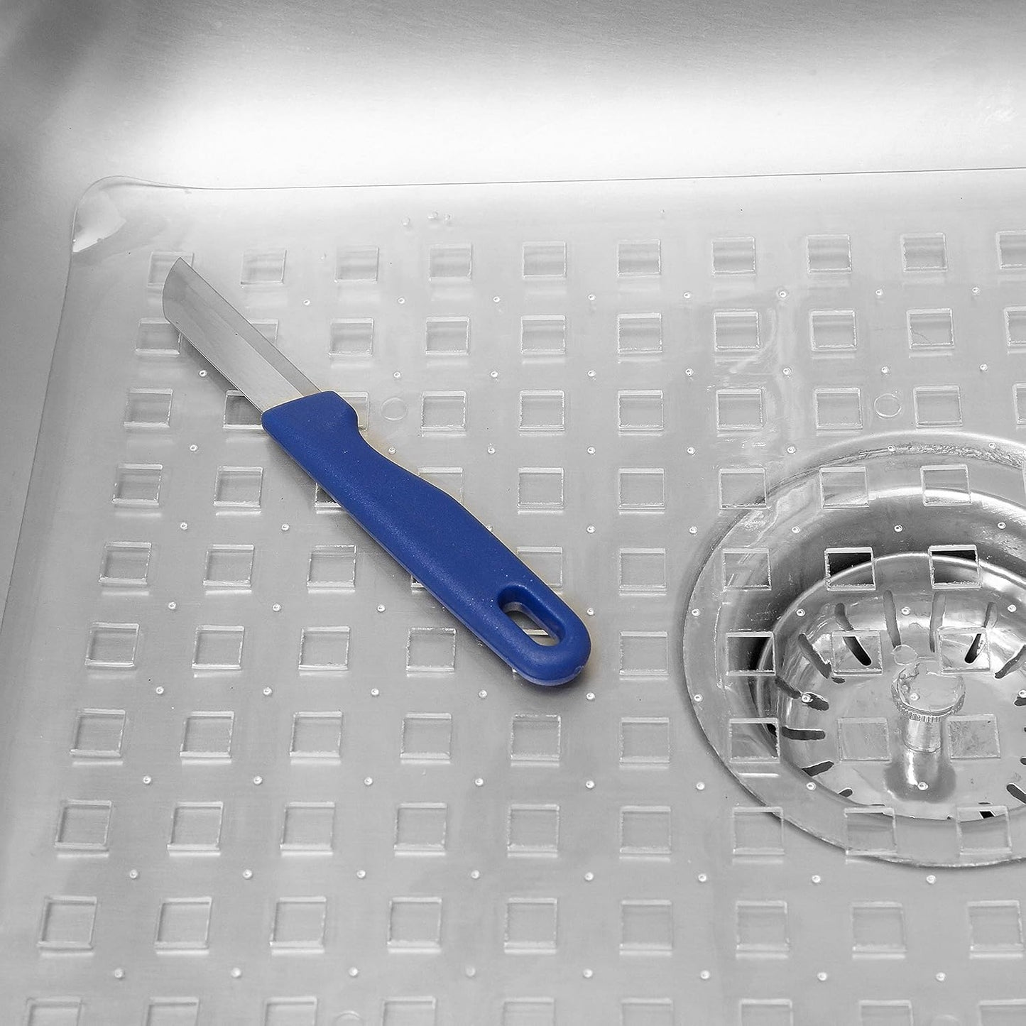 Clear Sink Mat - 12” x 16” - Heavy Duty PVC, Non-Slip, Dishwasher Safe, BPA-Free Sink Protector, Durable, Cut to Fit, Sink Mat for Kitchen Sink & Dishware Protection