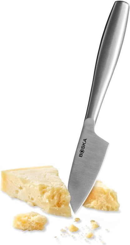 Stainless Steel Cheese Knife - Copenhagen Nr.2 for All Types of Cheese - Multi-Functional Cheese Slicer - Handheld Slicer - Silver Non-Stick - Dishwasher Safe - for Kitchen Cooking