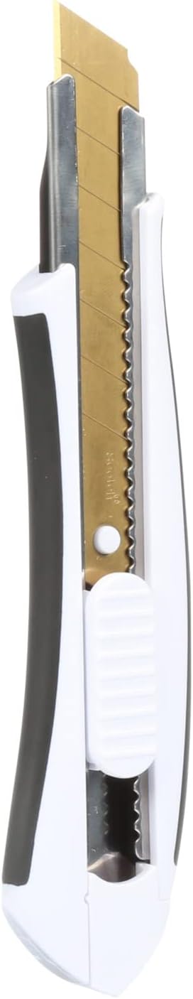Scotch Titanium Snap-Off Utility Knife – Large 18mm Heavy-Duty Cutter with Locking Retractable Blade, Comfort Grip (Titanium 3X Sharper, Ideal for Boxes & Crafts)