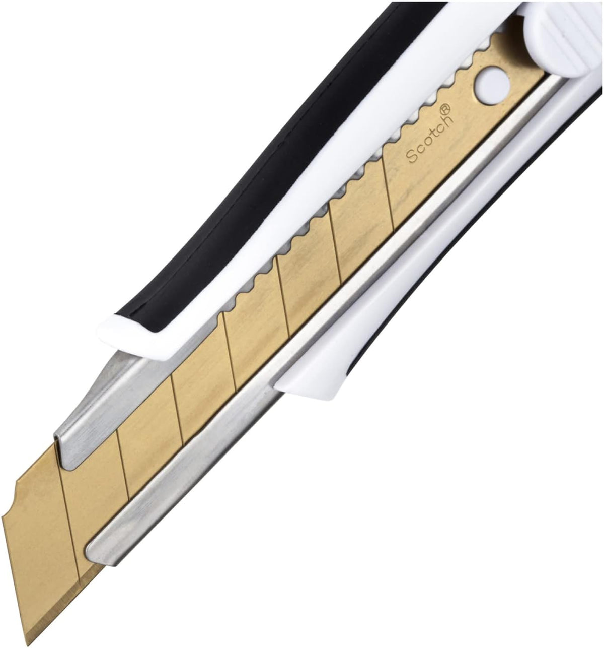 Scotch Titanium Snap-Off Utility Knife – Large 18mm Heavy-Duty Cutter with Locking Retractable Blade, Comfort Grip (Titanium 3X Sharper, Ideal for Boxes & Crafts)