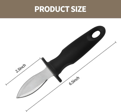 Oyster Knife Shucker Oyster Shucking Tool Perfect for Opening Clams, Mussels, Scallops, Shellfish Ideal for Home Kitchens, Raw Bars & Chefs（）