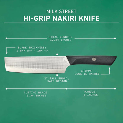 Milk Street 6.75-inch Nakiri Knife by Christopher Kimball, 1.4116 German Steel Nakiri Chef Knife, Ideal for Home Kitchen, Renowned Milk Street Nakiri Knives