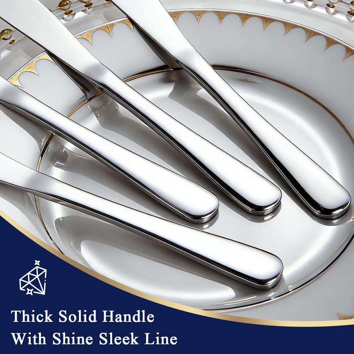 Dinner Knives Set Of 4, Stainless Steel Butter Knife Spreader 9.17", Table Dinner Knife for Daily Use, Restaurant, Hotel, Parties, Events, Sturdy And Dishwasher Safe
