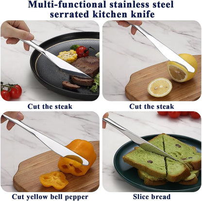Dinner Knives Set Of 4, Stainless Steel Butter Knife Spreader 9.17", Table Dinner Knife for Daily Use, Restaurant, Hotel, Parties, Events, Sturdy And Dishwasher Safe