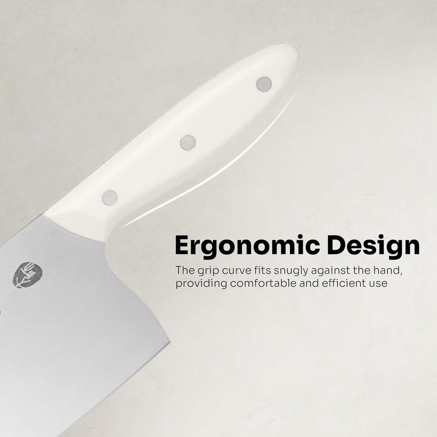 ZHANG XIAO QUAN Chinese Meat Cleaver 7.3”, Heavy Duty Chopper Knife Made by 40Cr13 High Carbon Stainless Steel for Meat Vegetable, Ultra Sharp Chef Knife for Home Kitchen Restaurant