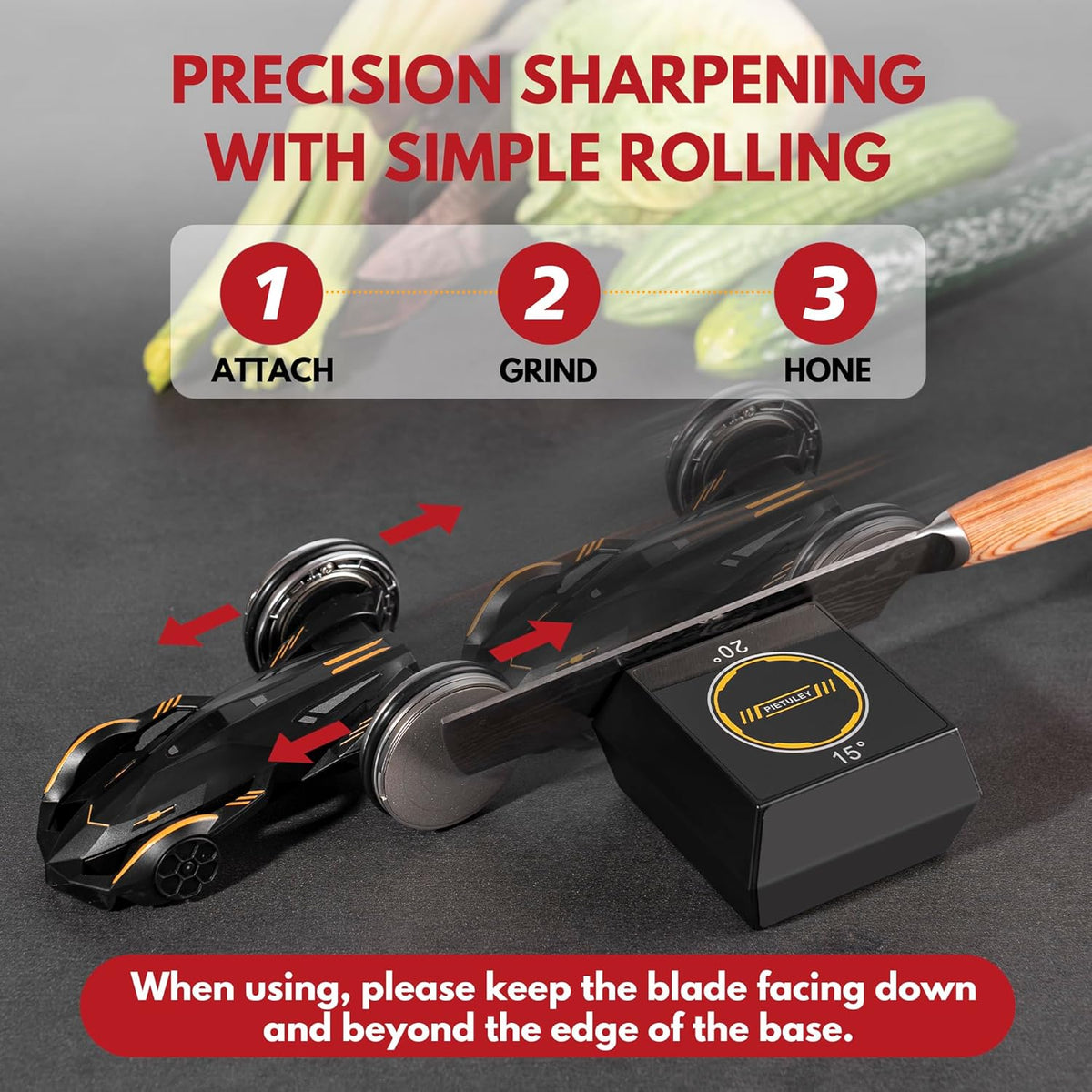 Rolling Knife Sharpener for Kitchen Knives, Afilador de Cuchillos, Kitchen Sharpening Kit, Whetstone Kitchen Knife Sharpener Sharpening Stone, Kitchen Gadgets for Men Birthday Christmas