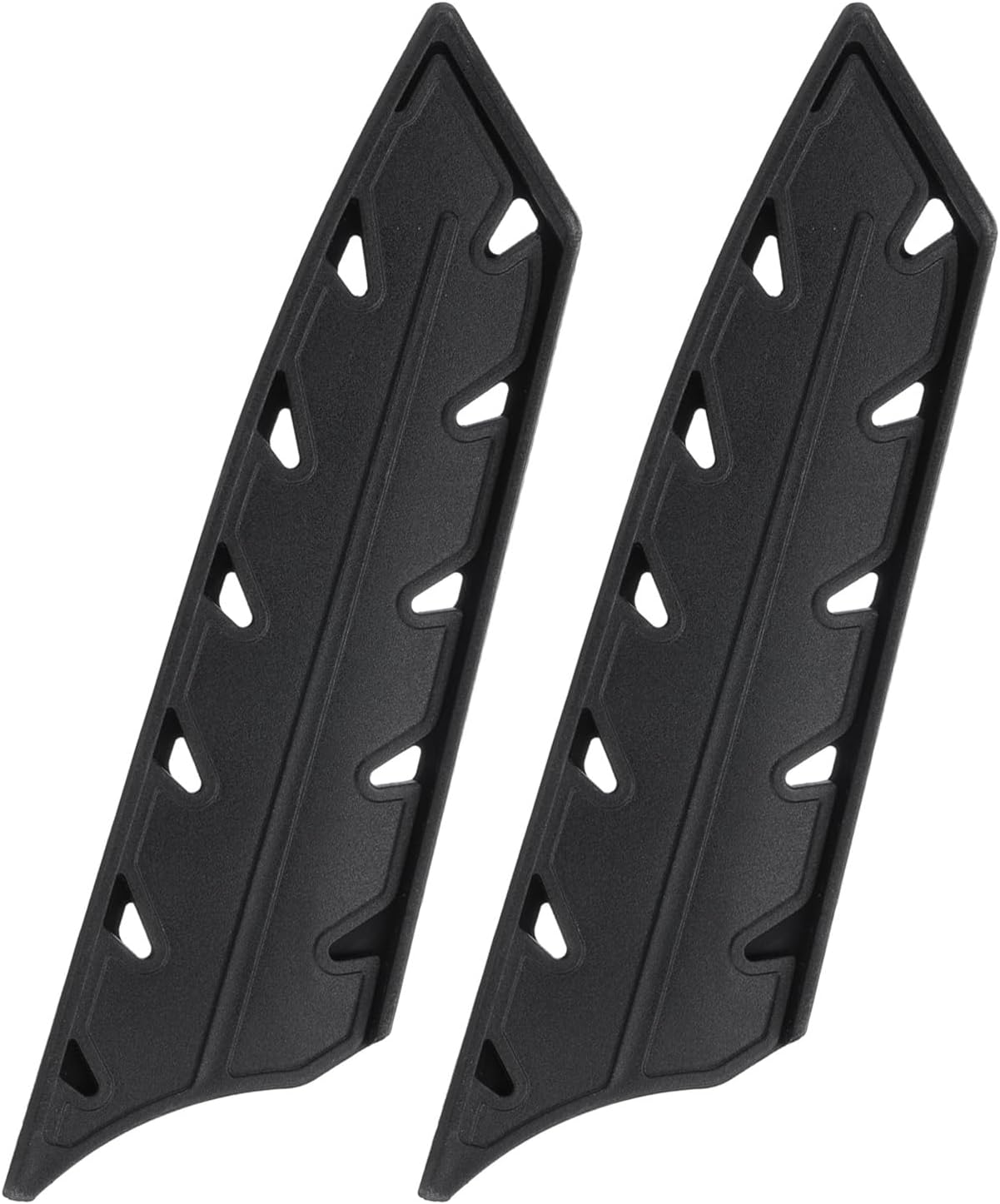 2 Pcs Knife Cover Sleeves, 8.5" x 2.2" PP Knives Edge Guard Blade Protector Universal Knife Sheath for Home Kitchen, Black