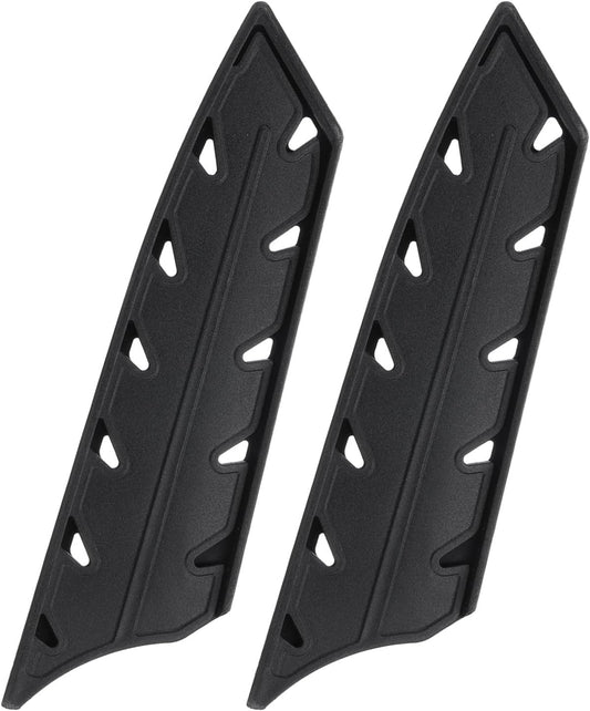 2 Pcs Knife Cover Sleeves, 8.5" x 2.2" PP Knives Edge Guard Blade Protector Universal Knife Sheath for Home Kitchen, Black