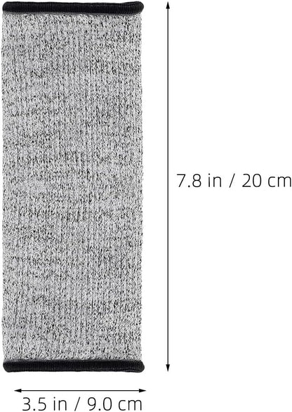 Cut Resistant Forearm Sleeves Protective Arm Guards for Men Women 20cm Puncture Resistant Bruising Protective Sleeves for Welding Gardening Kitchen Tasks 2 Pairs Gray and Black