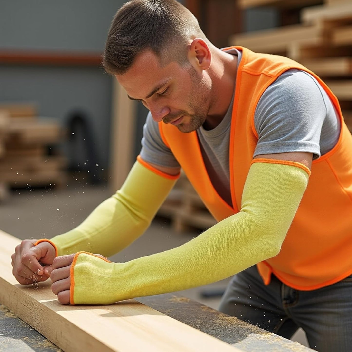 100% Kevlar fiber by DuPont Cut Resistant Knit Sleeve, Sold by 6-piece pack