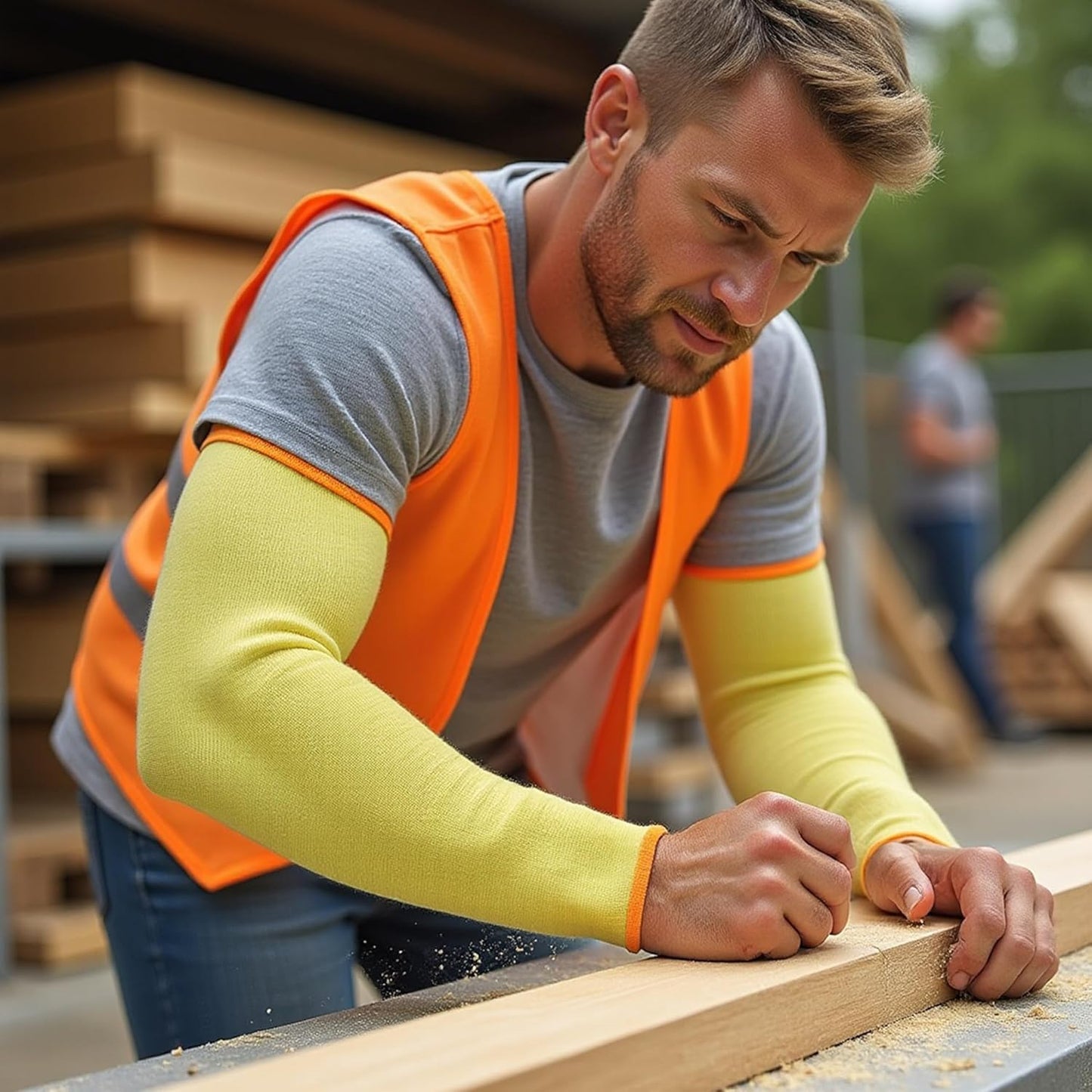 100% Kevlar fiber by DuPont Cut Resistant Knit Sleeve, Sold by 6-piece pack