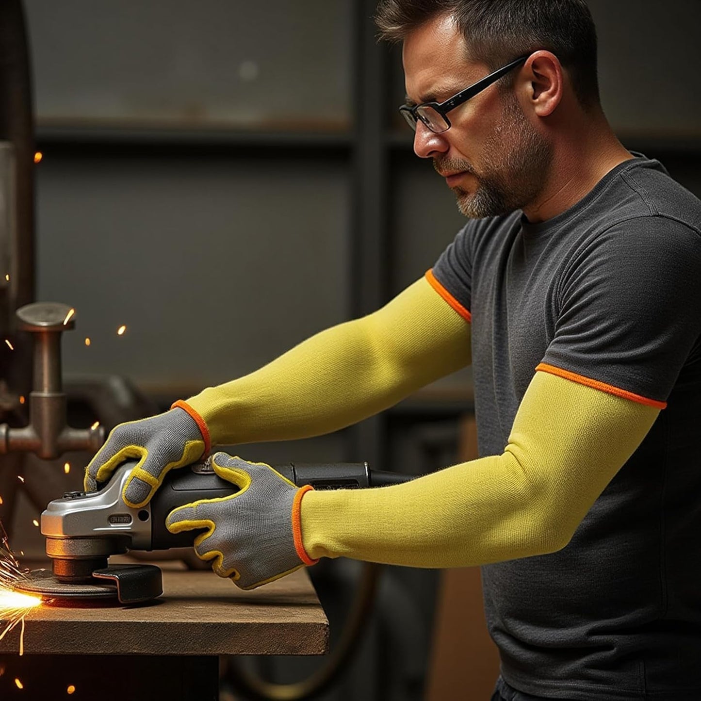 100% Kevlar fiber by DuPont Cut Resistant Knit Sleeve, Sold by 6-piece pack