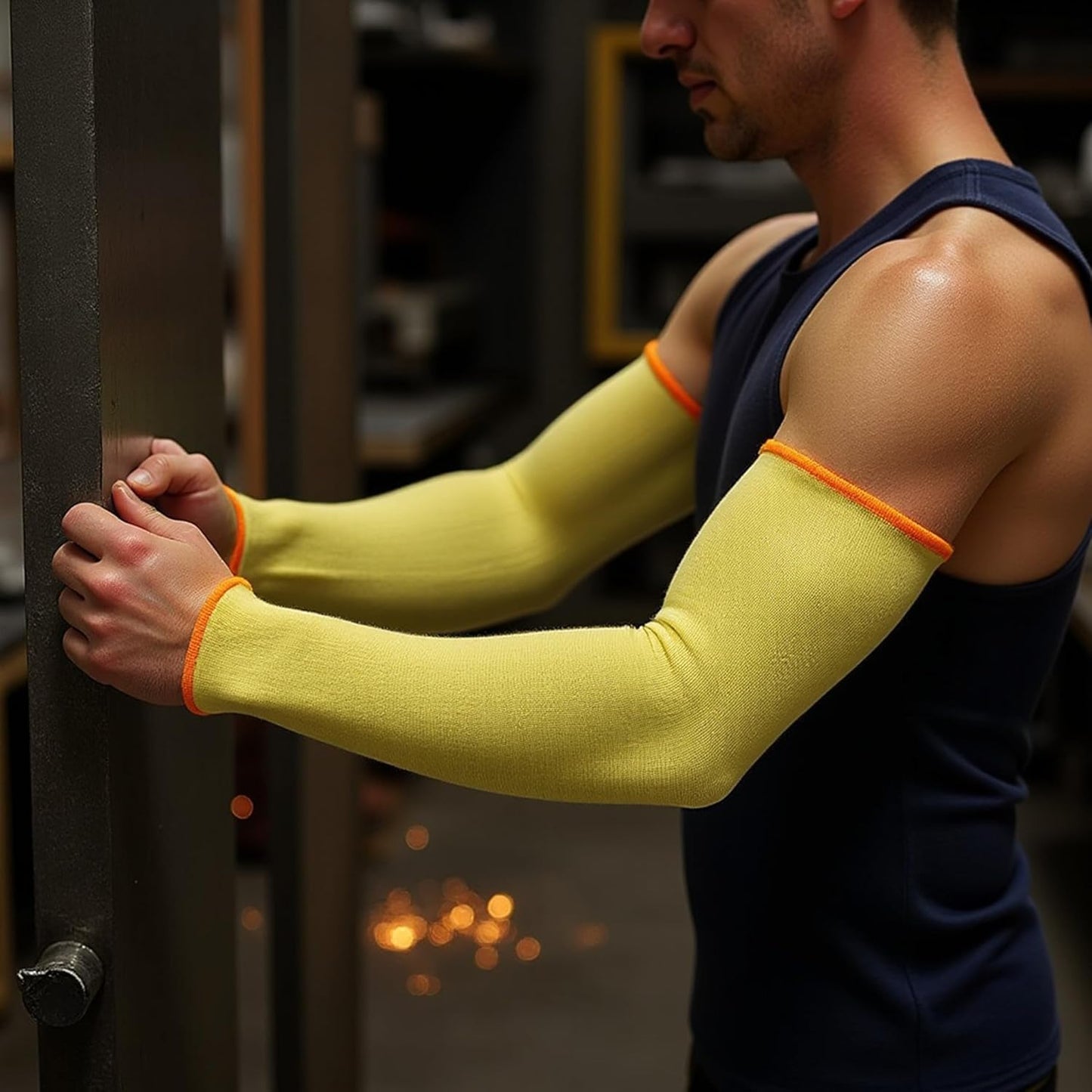 100% Kevlar fiber by DuPont Cut Resistant Knit Sleeve, Sold by 6-piece pack