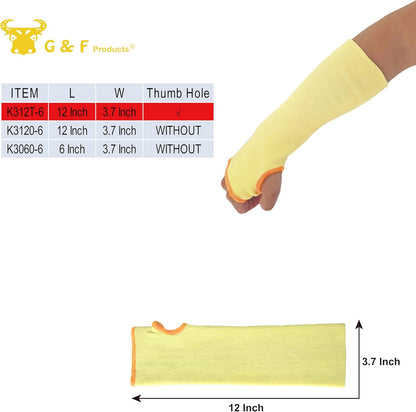 100% Kevlar fiber by DuPont Cut Resistant Knit Sleeve, Sold by 6-piece pack