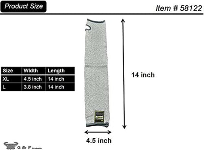100% Kevlar fiber by DuPont Cut Resistant Knit Sleeve, Sold by 6-piece pack