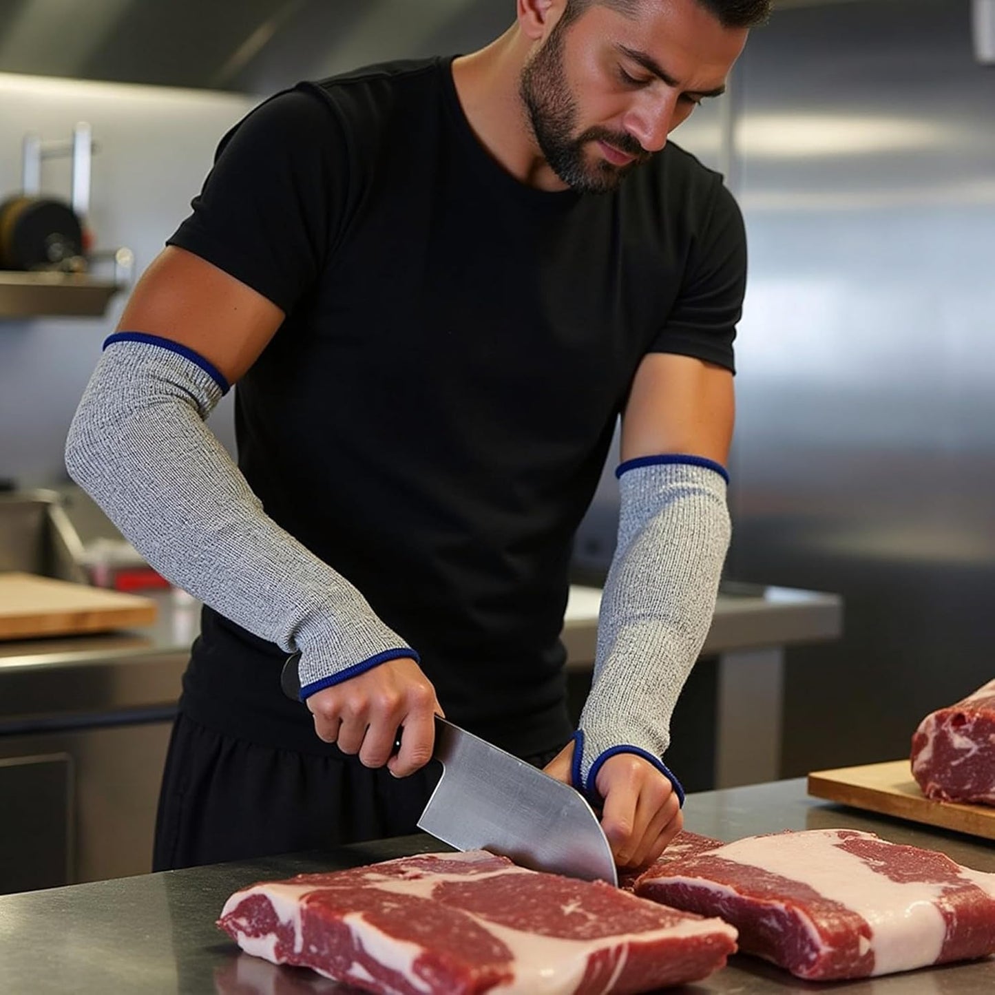 100% Kevlar fiber by DuPont Cut Resistant Knit Sleeve, Sold by 6-piece pack