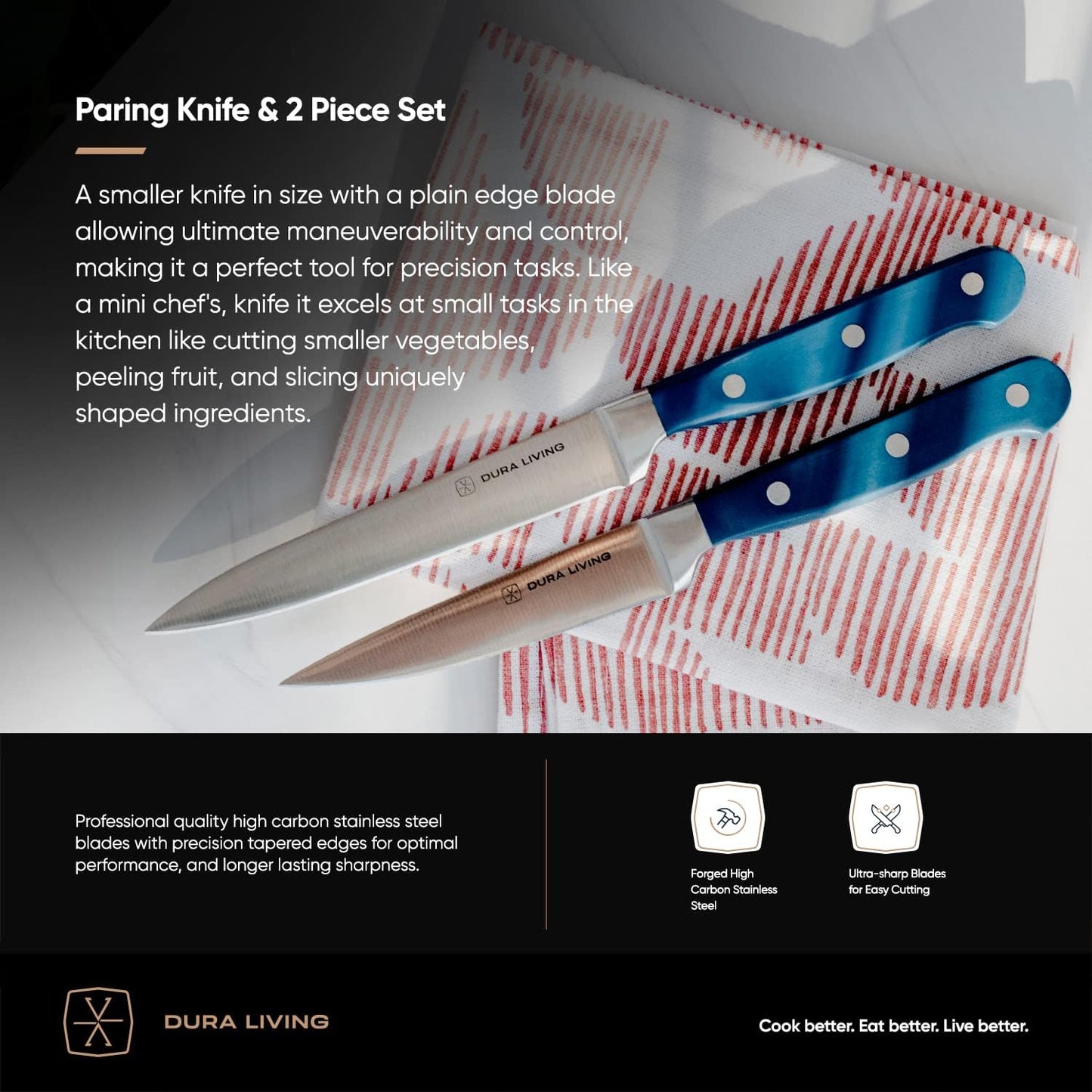 7-Inch Santoku Knife - Razor-Sharp High-Carbon Stainless Steel Blade, Forged Ergonomic Riveted Handle, Chef Knife for Chopping, Slicing & Dicing, Multipurpose Kitchen Knife, Home Chef