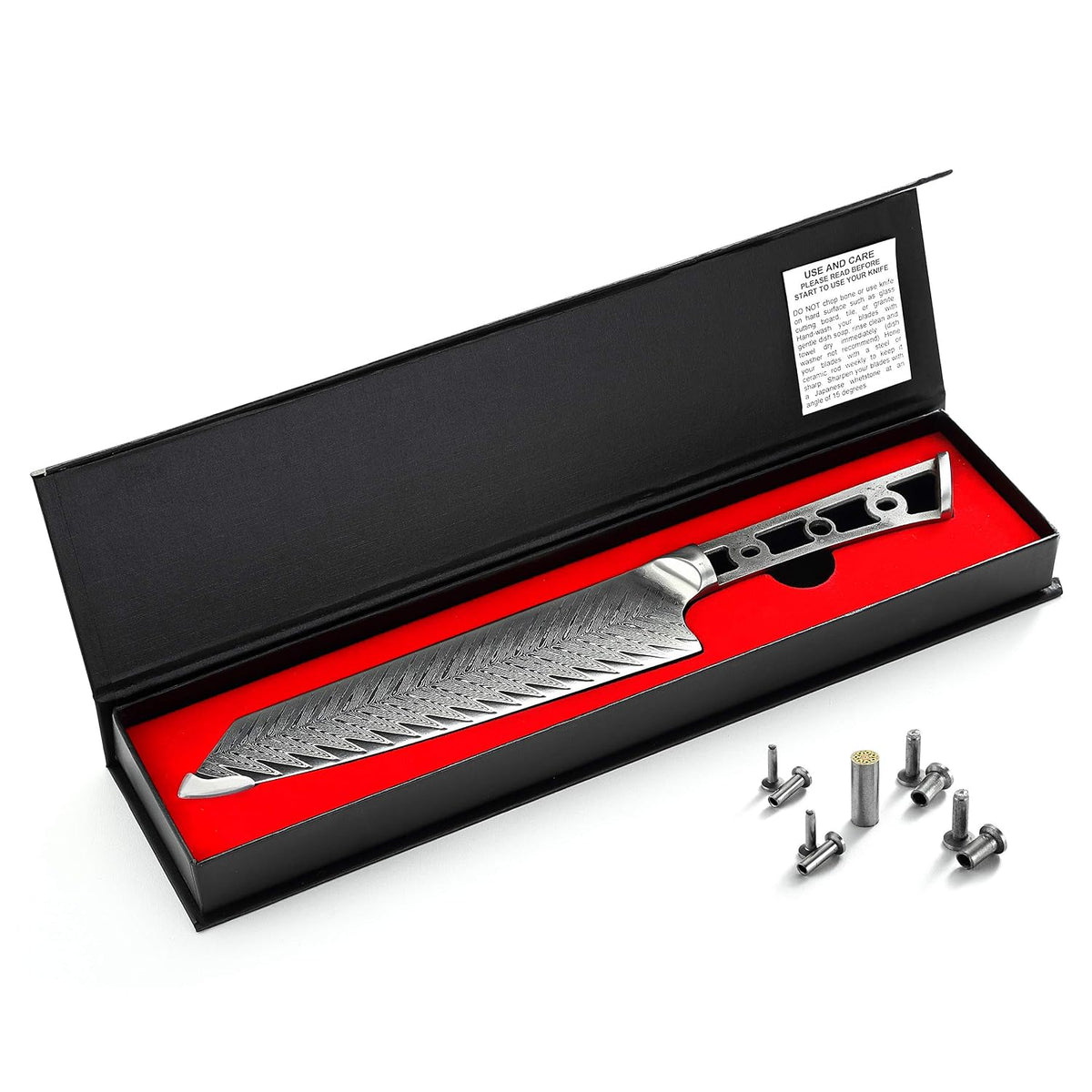 KATSURA Woodworking Project Kit – Kiritsuke Chef Knife Blank – 8 Inch with 50mm wide blade – Thunder-X Series – Japanese Premium 67 Layers Damascus AUS 10 Steel – NO LOGO