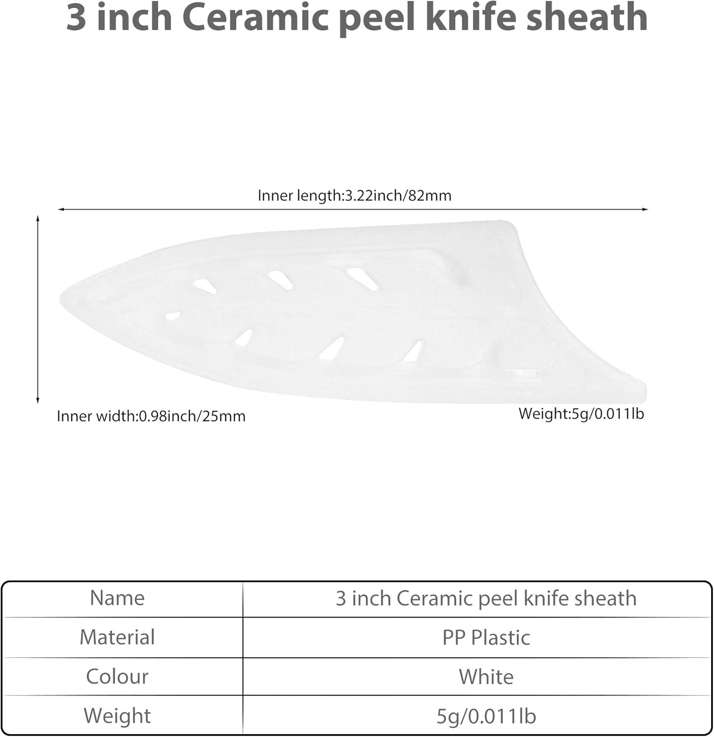 2pcs/set Safety Knife Covers Sleeves Knives Edge Guard, Universal Knife Sheath, Paring, Fruit Ceramic Knife Case Blade Guards Protector White Kitchen Knife Cover Sleeve