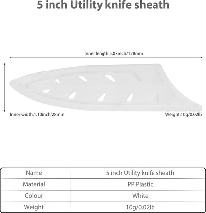 2pcs/set Safety Knife Covers Sleeves Knives Edge Guard, Universal Knife Sheath, Paring, Fruit Ceramic Knife Case Blade Guards Protector White Kitchen Knife Cover Sleeve