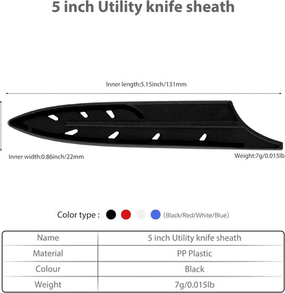 2pcs/set Safety Knife Covers Sleeves Knives Edge Guard, Universal Knife Sheath, Paring, Fruit Ceramic Knife Case Blade Guards Protector White Kitchen Knife Cover Sleeve