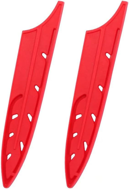 2pcs/set Safety Knife Covers Sleeves Knives Edge Guard, Universal Knife Sheath, Paring, Fruit Ceramic Knife Case Blade Guards Protector White Kitchen Knife Cover Sleeve
