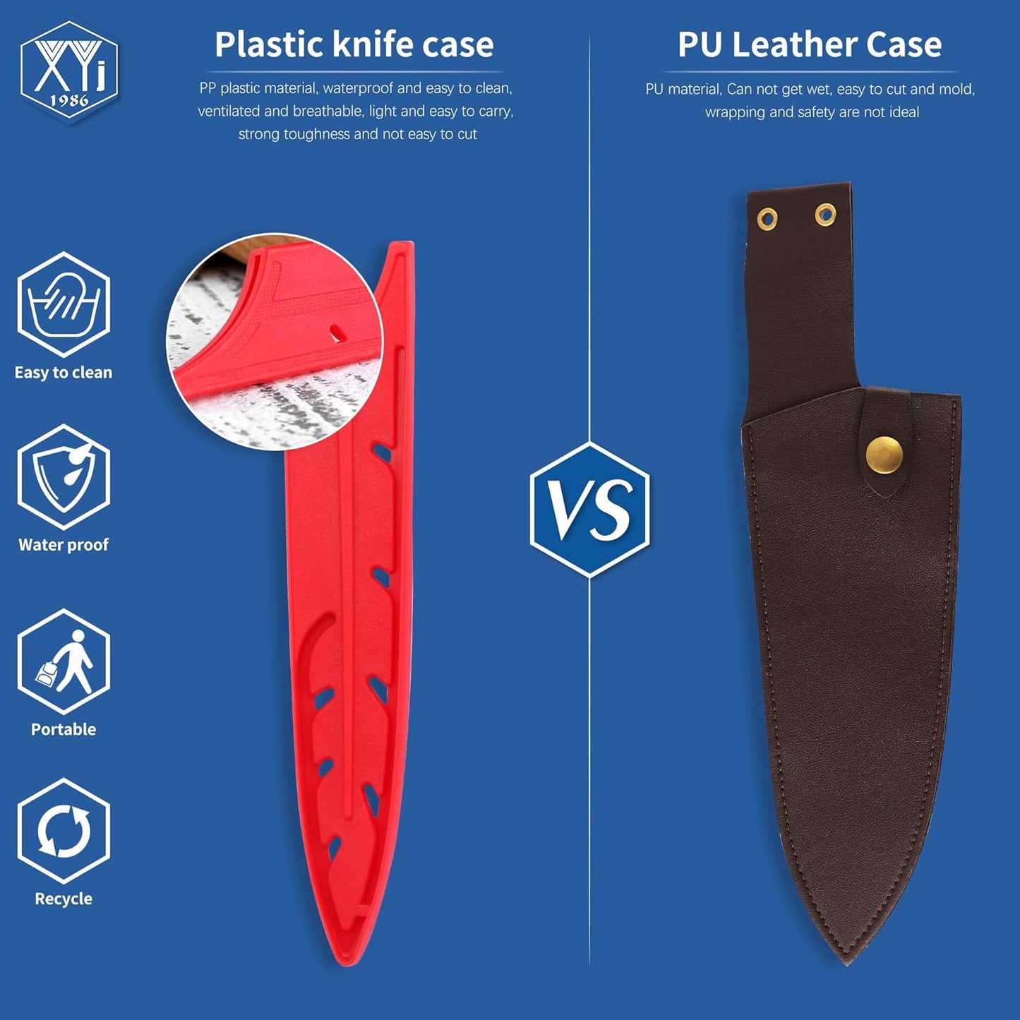 2pcs/set Safety Knife Covers Sleeves Knives Edge Guard, Universal Knife Sheath, Paring, Fruit Ceramic Knife Case Blade Guards Protector White Kitchen Knife Cover Sleeve