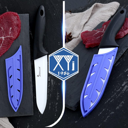 2pcs/set Safety Knife Covers Sleeves Knives Edge Guard, Universal Knife Sheath, Paring, Fruit Ceramic Knife Case Blade Guards Protector White Kitchen Knife Cover Sleeve