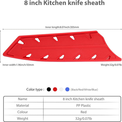 2pcs/set Safety Knife Covers Sleeves Knives Edge Guard, Universal Knife Sheath, Paring, Fruit Ceramic Knife Case Blade Guards Protector White Kitchen Knife Cover Sleeve