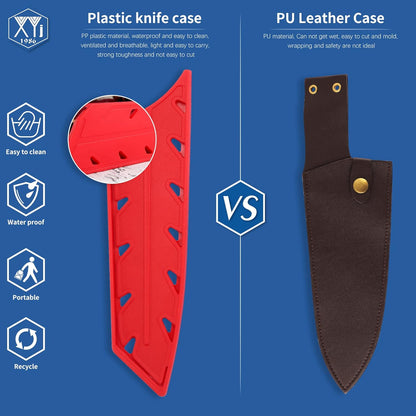 2pcs/set Safety Knife Covers Sleeves Knives Edge Guard, Universal Knife Sheath, Paring, Fruit Ceramic Knife Case Blade Guards Protector White Kitchen Knife Cover Sleeve