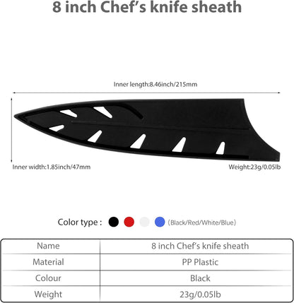 2pcs/set Safety Knife Covers Sleeves Knives Edge Guard, Universal Knife Sheath, Paring, Fruit Ceramic Knife Case Blade Guards Protector White Kitchen Knife Cover Sleeve
