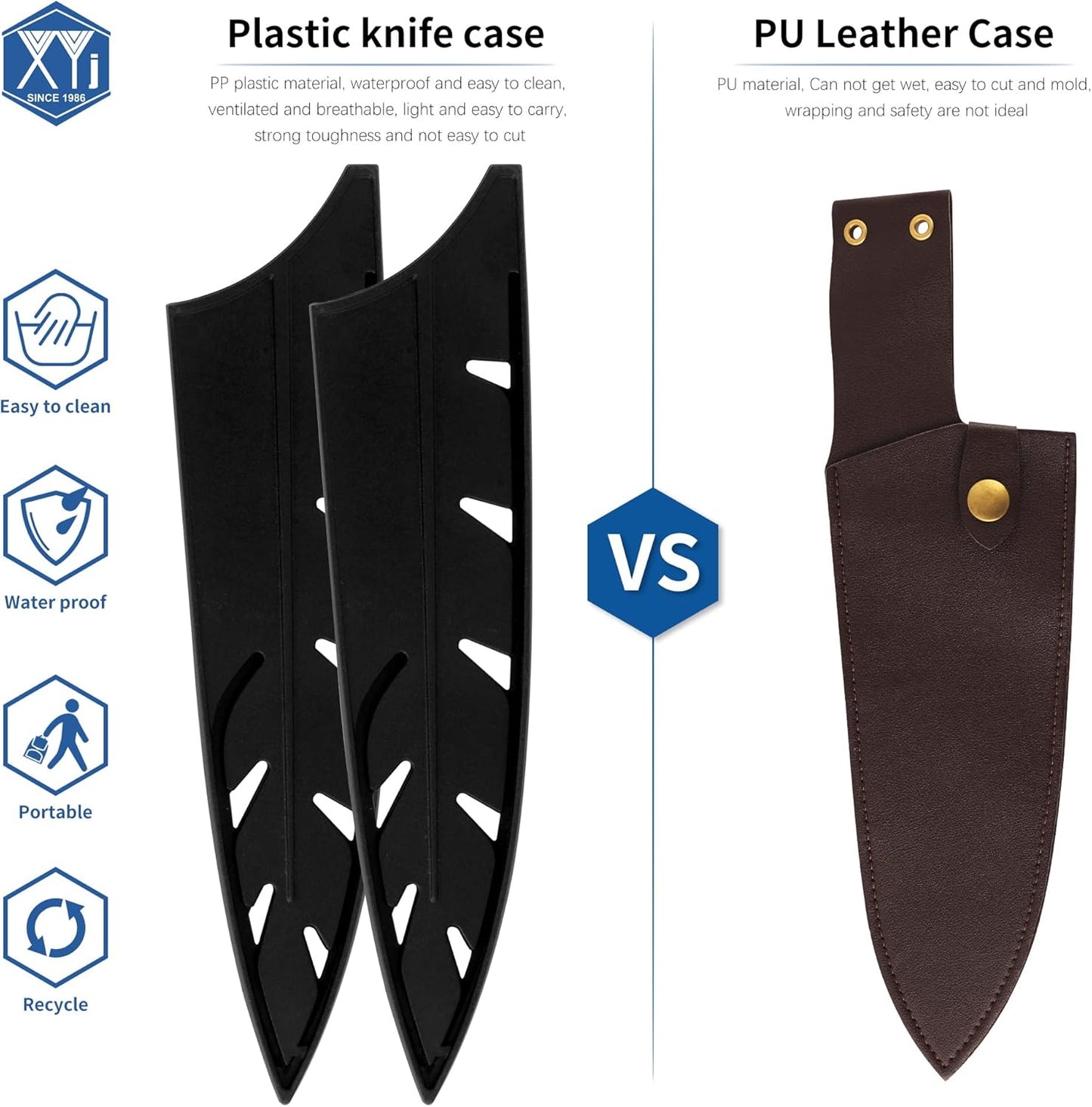 2pcs/set Safety Knife Covers Sleeves Knives Edge Guard, Universal Knife Sheath, Paring, Fruit Ceramic Knife Case Blade Guards Protector White Kitchen Knife Cover Sleeve