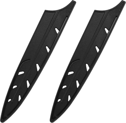 2pcs/set Safety Knife Covers Sleeves Knives Edge Guard, Universal Knife Sheath, Paring, Fruit Ceramic Knife Case Blade Guards Protector White Kitchen Knife Cover Sleeve