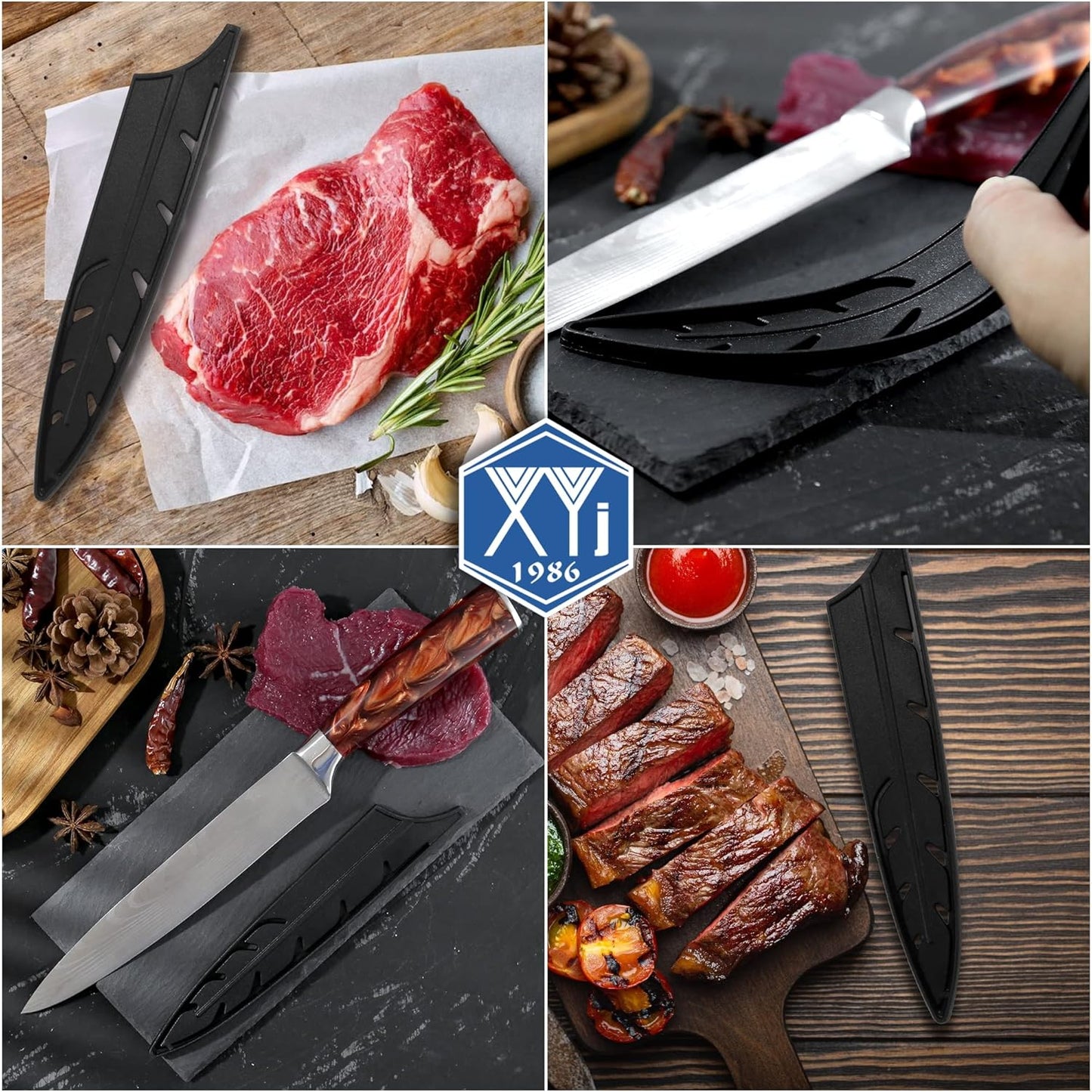 2pcs/set Safety Knife Covers Sleeves Knives Edge Guard, Universal Knife Sheath, Paring, Fruit Ceramic Knife Case Blade Guards Protector White Kitchen Knife Cover Sleeve