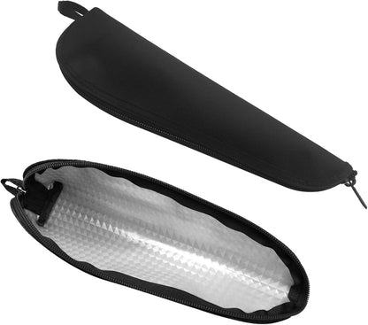 Travel Utensil Sets Carrying Case Portable Cutlery Set Pouch Reusable Silverware Set Bag Stainless Steel Straws Pouch Chopsticks Knife Fork and Spoon Holder for Work Bento Box Lunch Bag, Grey