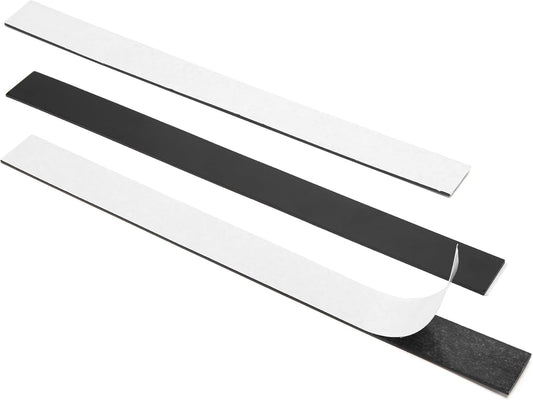 Magnetic Strips with Adhesive Backing 3 Pack(Each 12 inches x 1 inch) Extra Strong and Heavy Duty Adhesive Magnetic Strips for Tools, Knifes, and Crafts
