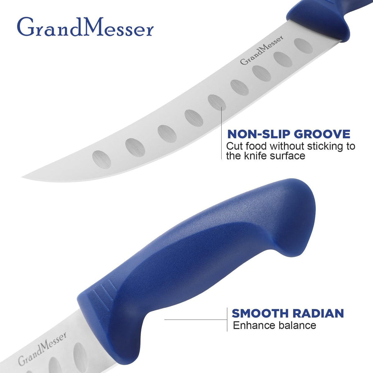 Butcher Knife, 10″ Cimeter Breaking Knife for Meat Cutting, Forged High Carbon Steel, Triple Riveted Ergonomic Handle Design.