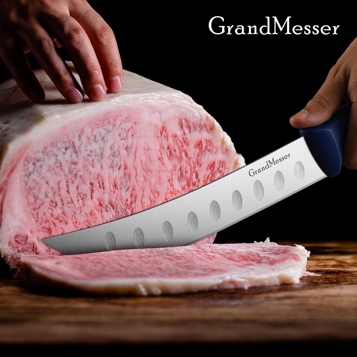 Butcher Knife, 10″ Cimeter Breaking Knife for Meat Cutting, Forged High Carbon Steel, Triple Riveted Ergonomic Handle Design.