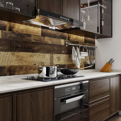 Thick Butcher Block Contact Paper for Countertops Waterproof Brown Wood Contact Paper Peel and Stick Countertops Shiplap Peel and Stick Wood Wallpaper Removable for Cabinets Wall 15.8"x80"