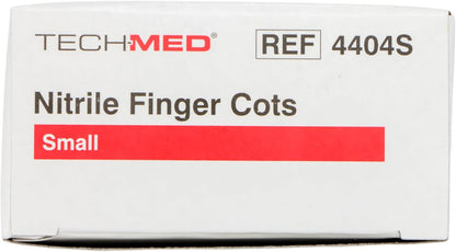 TEC 4404L Tech-Med Nitrile Finger Cot, Large, 0.08 mm Thickness (Pack of 144)