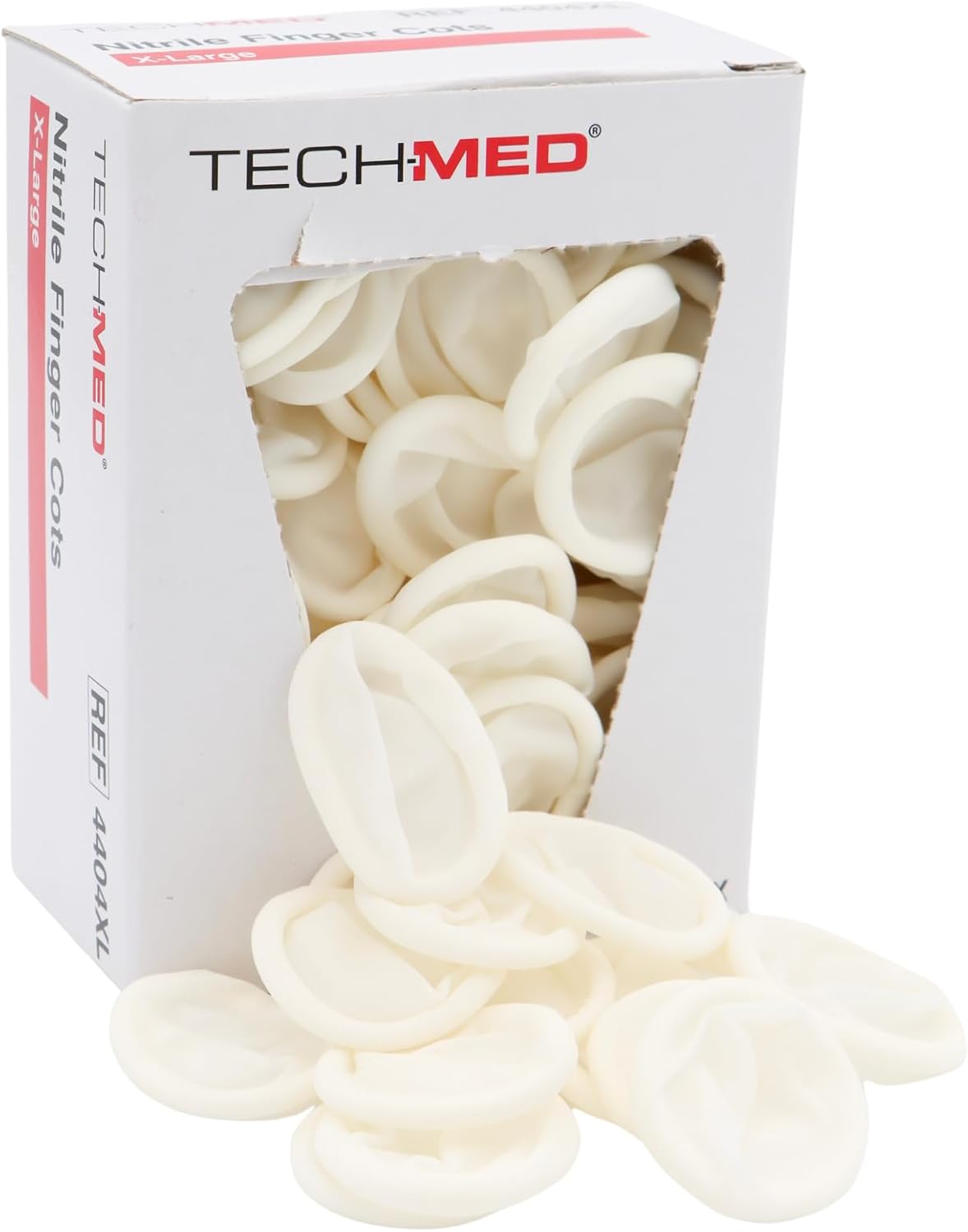 TEC 4404L Tech-Med Nitrile Finger Cot, Large, 0.08 mm Thickness (Pack of 144)