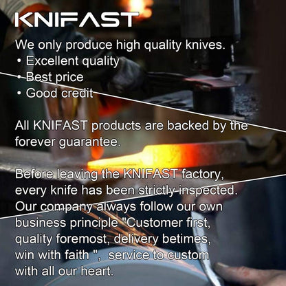 Handmade Forged Serbian Chef Knife - Full Tang Kitchen Butcher With Stone Grinder