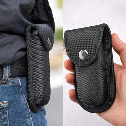 2Pcs Nylon Pocket Knife Sheath, Folding Knife Belt Sheath with Belt Loop, 4.3 Inch Multitool Case, Black