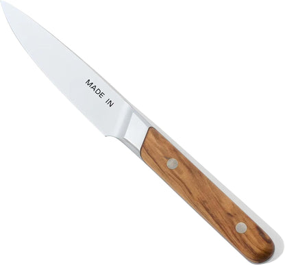 Cookware - 3.8" Paring Knife - Crafted in France - Full Tang With Truffle Black Handle