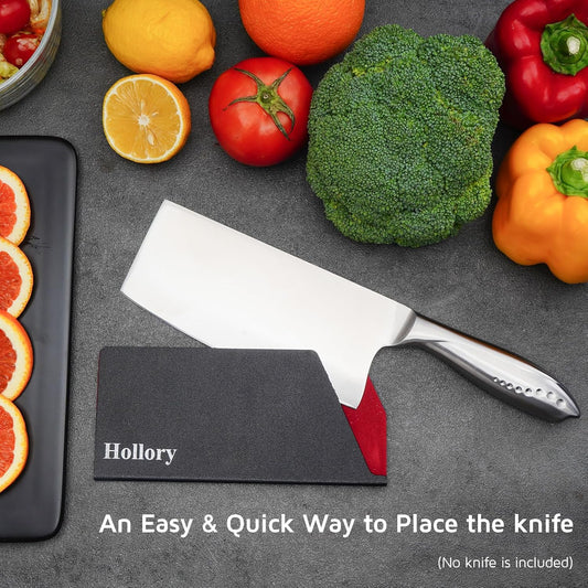 Kitchen Knife Guards, Universal Blade Covers, Abs Plastic BPA-Free Blade Protector with Velvet Lining, Professional Kitchen Knife Storage Solution for Home Cooks, Black