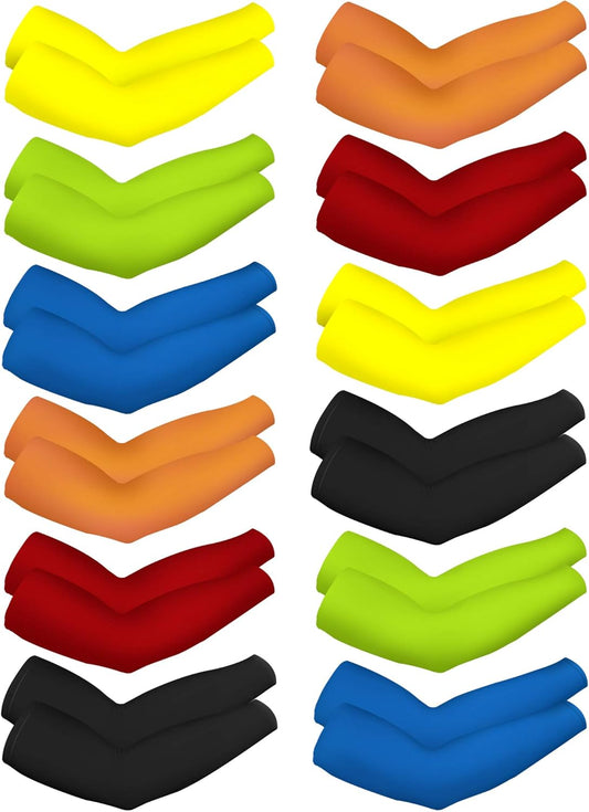 10 Pairs Arm Sleeves UV Sun Protection Arm Sleeves Unisex Long Arm Cooling Cover Sleeve for Women Men Sports Workouts Tattoo Cover up