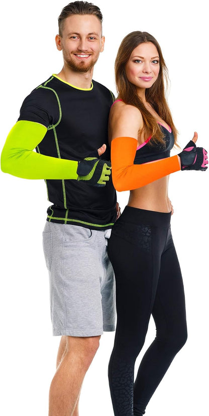 10 Pairs Arm Sleeves UV Sun Protection Arm Sleeves Unisex Long Arm Cooling Cover Sleeve for Women Men Sports Workouts Tattoo Cover up