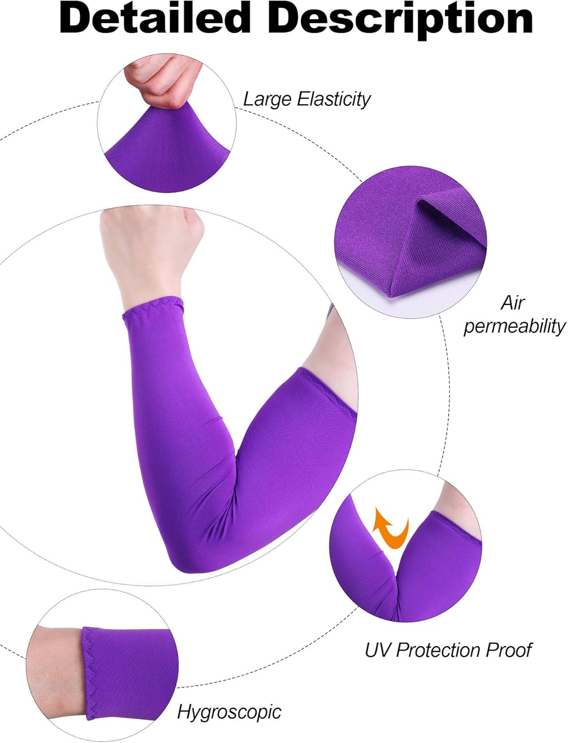 10 Pairs Arm Sleeves UV Sun Protection Arm Sleeves Unisex Long Arm Cooling Cover Sleeve for Women Men Sports Workouts Tattoo Cover up